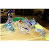 Image 1 : COLLECTION OF SIX ART GLASS DOLPHIN FIGURES