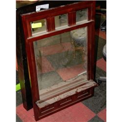 WOOD WALL HANGING MIRROR