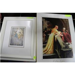 2 PICS OF A LADY'S FAVOR AND HORSE WITH MAN