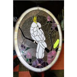 STAINED GLASS PARROT