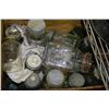 Image 1 : BOX OF ESTATE VINTAGE CANNING JARS
