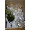 Image 1 : BOX OF ESTATE ASSORTED CRYSTAL AND GLASS