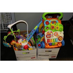 2 BOXES OF CLEAN, WORKING BABY/TODDLER TOYS