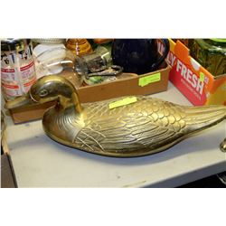 LARGE BRASS DUCK