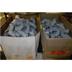 2 BOXES OF 1.5" PVC P-TRAPS WITH UNIONS