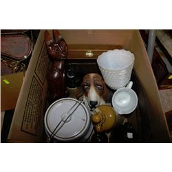 BOX OF ESTATE COLLECTIBLE INCLUDES HOBNAIL