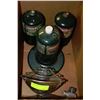 Image 1 : BOX WITH PROPANE HEATER AND THREE BOTTLES OF