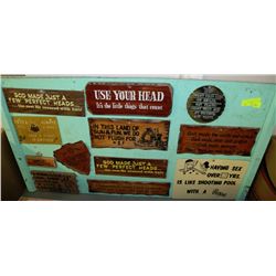 VINTAGE PLAQUE DISPLAY