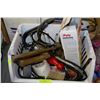 Image 1 : PLASTIC BIN WITH HAND TOOLS, HARDWARE AND MORE