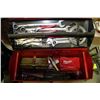 Image 1 : RED TOOL BOX FULL OF TOOLS NEW  AND USED