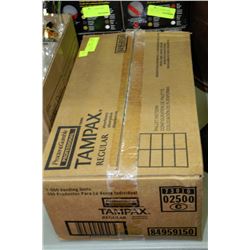 CASE OF 500 TAMPAX REGULAR TAMPONS