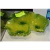 Image 1 : 3 SECTIONED ART GLASS DISH