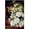 Image 1 : LARGE BOX OF SILK FLOWERS & POTTED SETS