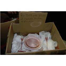 BOX OF COLOURED GLASSWARE INCLUDING