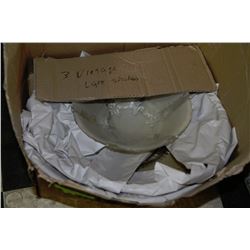 BOX OF 3 VINTAGE LIGHT SHADES