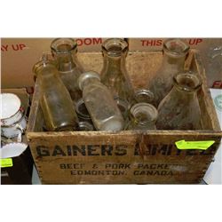 GAINERS LTD LARD CRATE WITH BOTTLES