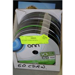 60 CDRW DISKS BULK PACK