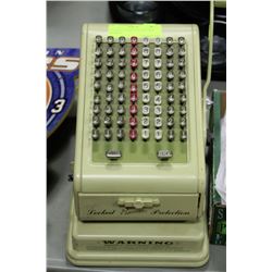 VINTAGE PAYMASTER WITH KEY *WORKS*