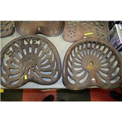 PAIR OF ANTIQUE TRACTOR SEAT ( SMALL CRACKS )