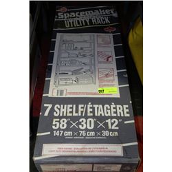 58" X 30" X 12" 7 SHELF UTILITY RACK