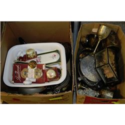 TWO BOXES OF ESTATE MISC.