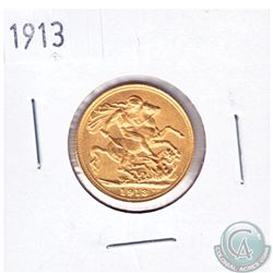 1913 Great Britain Gold Sovereign (.2354 ounces of pure gold in it)