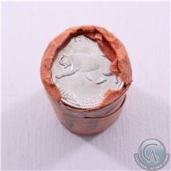 Estate Roll of 1967 Centennial Silver 25-cent coins. Roll contains 40 coins. Appears to be Uncircula