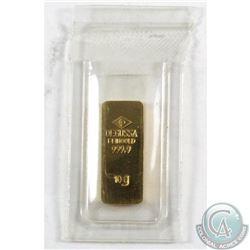 10 gram Degussa Sealed .9999 Fine Gold Bar (Tax Exempt)