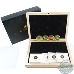 2010 Canada $75 14-Karat Gold 4-coin Maple Leaf Coins Set - Summer, Fall, Winter, Spring. The coins 