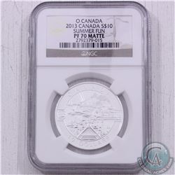 2013 Canada 'O' Canada $10 Summer Fun NGC Certified PF-70 Matte. (Tax Exempt)