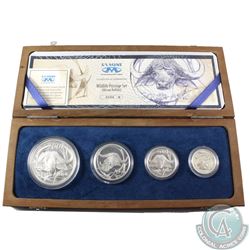 2001 South Africa Silver Wildlife Prestige Proof Set. (Tax Exempt)This set features four Sterlin