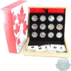 2013 Complete O Canada Series $10 Fine Silver 12-Coin Set with Deluxe Wooden Box (TAX Exempt). You w