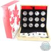 Image 1 : 2013 Complete O Canada Series $10 Fine Silver 12-Coin Set with Deluxe Wooden Box (TAX Exempt). You w