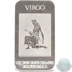 1oz Virgo .999 Fine Silver Bar (Tax Exempt).