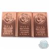 Image 1 : Estate Lot of 3x Half pound Morgan Head .999 Fine Copper Bars (Tax Exempt).