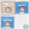 Image 2 : 1961,1962, and 1963  Canada 50-cent CCCS/ICCS certified coins. this lot includes: 1961 50 ICCS PL-65