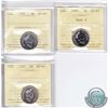 Image 1 : Lot of 3x Canada 1995,1996 Near 6, and 1997 Canada 5-cents ICCS Certified SP-67 (3pcs)