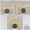 Image 1 : 2010,2011, and 2012 Canada 5-cent All ICCS Certified MS-66 (3pcs)