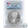 Image 1 : 2011 USA $1 Silver Eagle 1oz Fine Silver PCGS Certified MS-70 ** First Strike*(Tax Exempt)