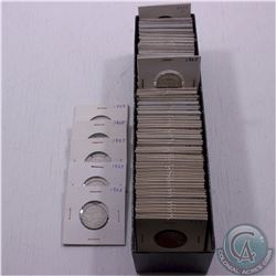 Estate lot of Canada 5cts from 1922 to 2003. over 80 coins all packaged in 9" storage box. Virtually