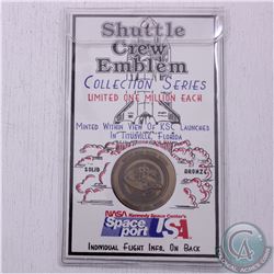 Space Shuttle Challenger Disaster January 28, 1986.  This token was issued and sold at the Kennedy S