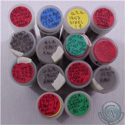 Estate lot of USA cents in plastic tubes.  There are 8 x full tubes and 6 x partial tubes.  Sold as 