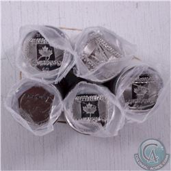 Lot of 5 x 2016 SOME COLOURED Flag 25-cent Original Roll of 40 pcs