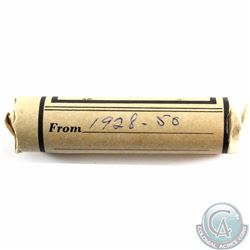 Estate lot of 1928 George V Canada 1-cent Roll of 50pcs as stated on holder. Sold as is, No Returns