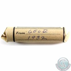 Estate lot of 1932 George V Canada 1-cent Roll of 50pcs as stated on holder. Sold as is, No Returns