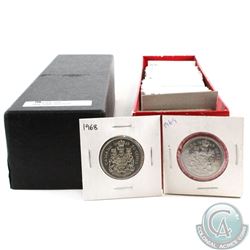 Estate lot of Canada 50cts dated 1968 to 1979.  79pcs.