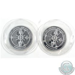 2 x 2010 Kitco One Ounce silver Rounds. 2pcs (no tax)