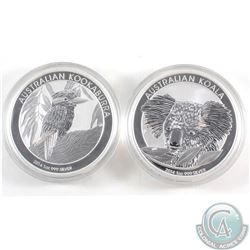 Pair of 2014 Australia Kookaburra & Koala 1oz. .999 Silver. 2pcs (no tax)