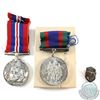 Image 1 : World War II Canada silver medals & General Service Pin. 3 pcs.