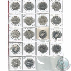 Estate lot of Canada Dollars, some dates have varieties as marked on the holders. 18pcs